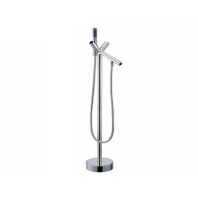 New Simple Cascade Flow American Bathroom Freestanding Floor Mounted Bathtub Faucet